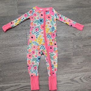 Little Sleepies Floral Pink Kids One Piece